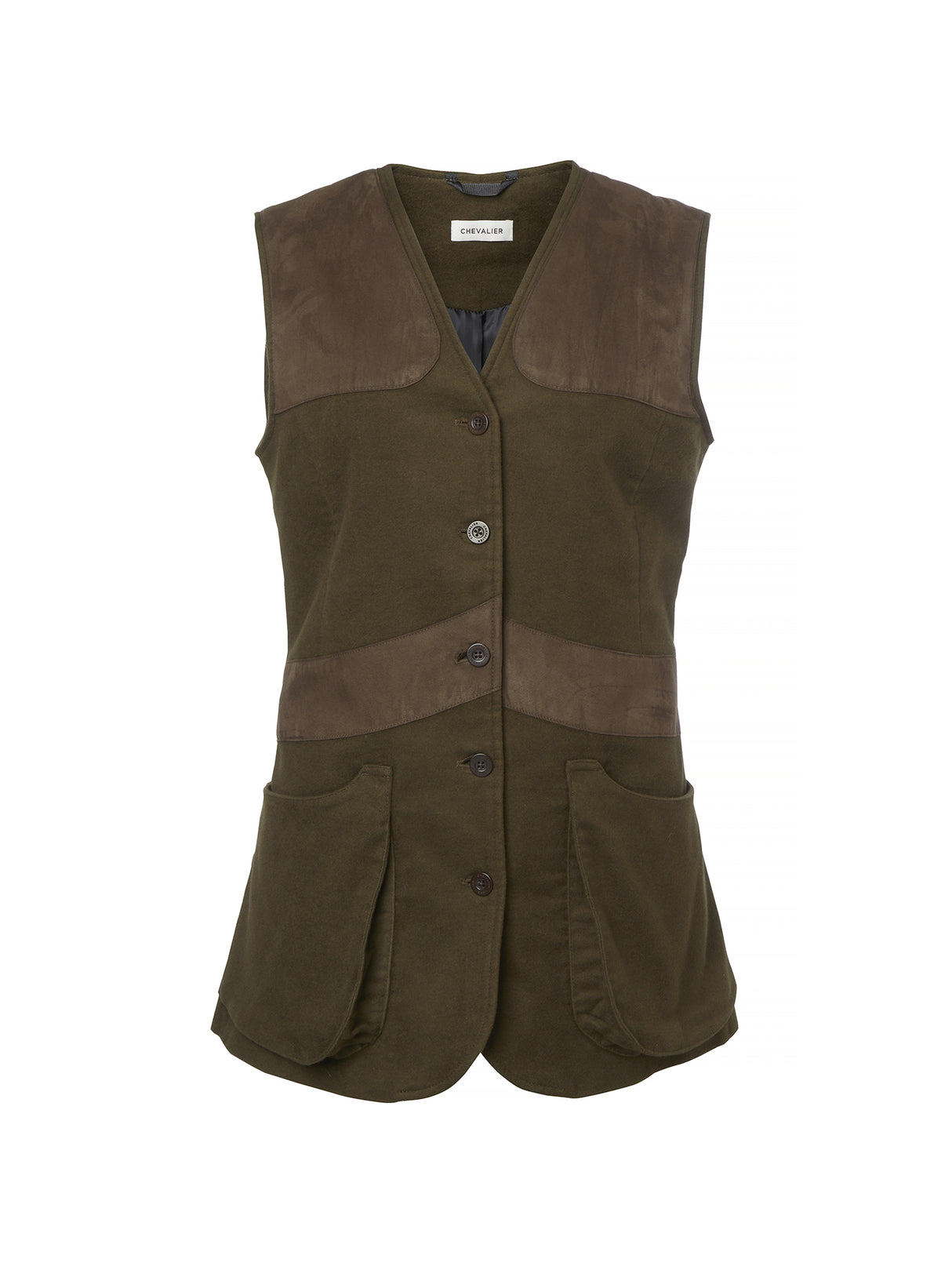 Chevalier Elemore Moleskin Shooting Vest Women, forest green