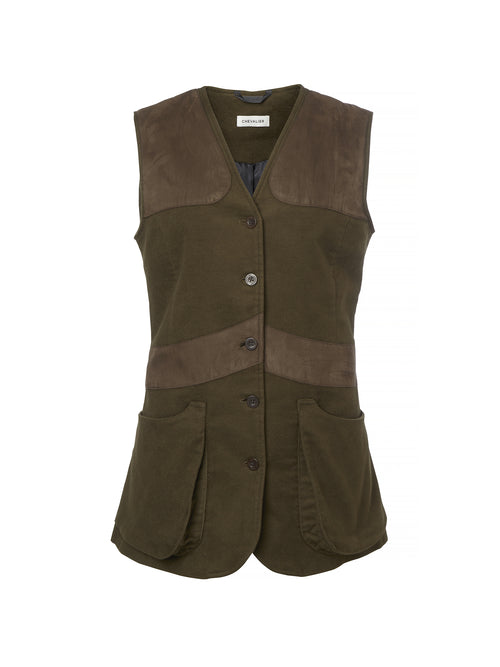 Chevalier Elemore Moleskin Shooting Vest Women, forest green