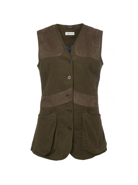 Chevalier Elemore Moleskin Shooting Vest Women, forest green