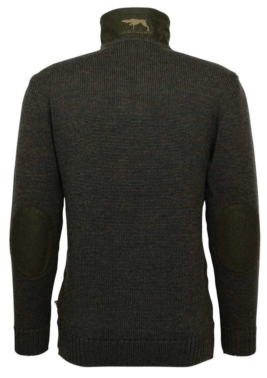 Jagdhund heren trui met kwart rits, groen