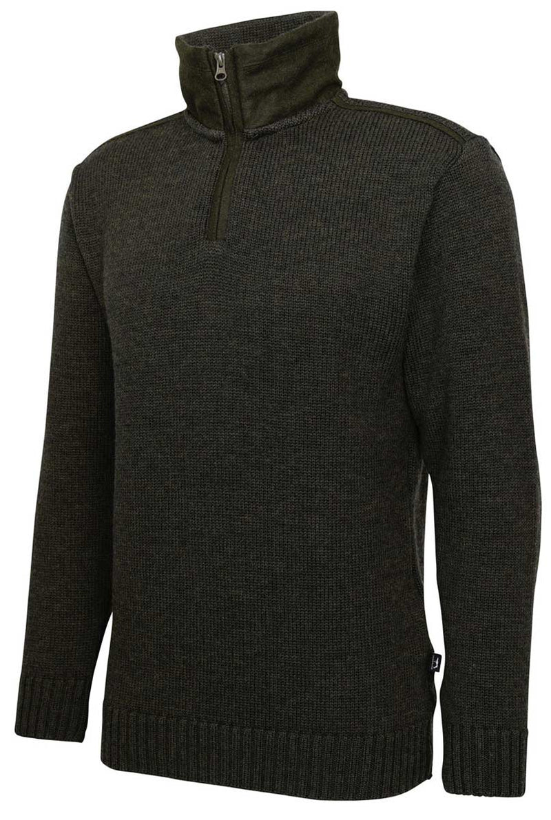 Afbeelding laden in Galerijviewer, Jagdhund heren trui met kwart rits, groen
