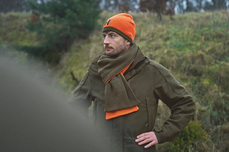 Härkila Reversible Beanie, willow green/orange