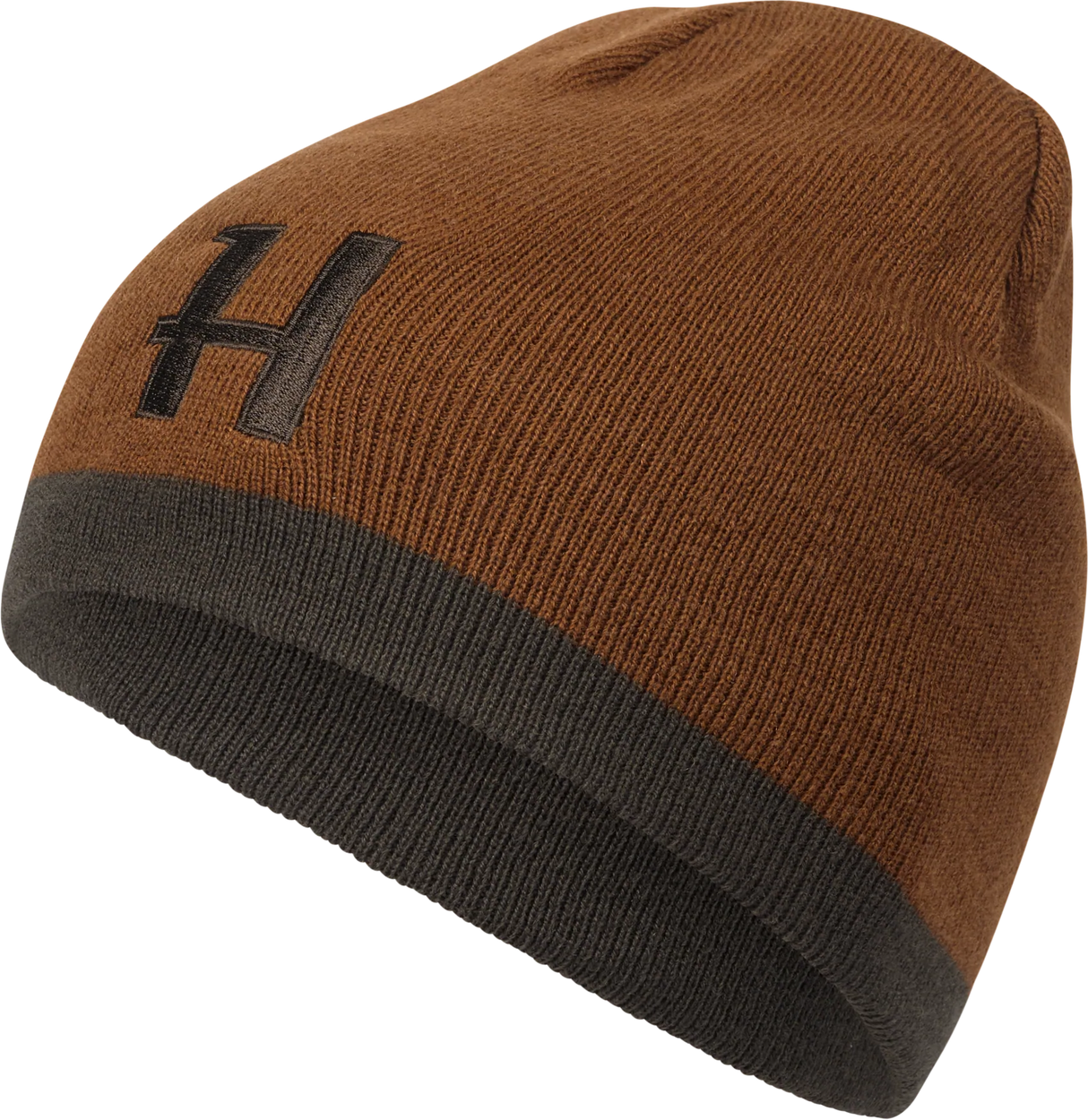 Härkila Reversible Beanie, shadow brown/rustique clay