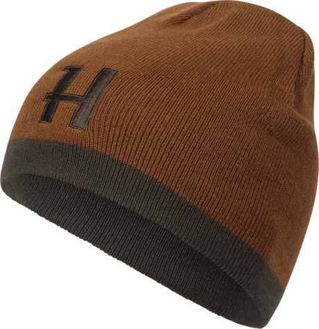 Härkila Reversible Beanie, shadow brown/rustique clay