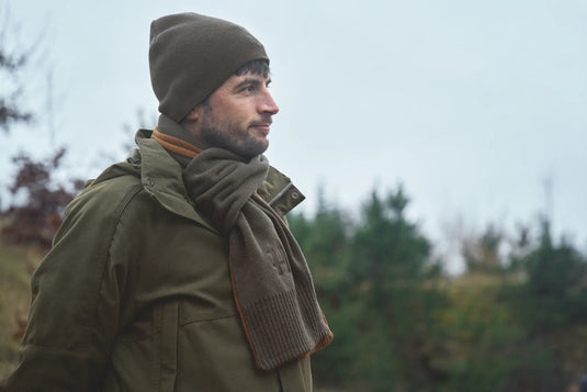 Härkila Reversible Beanie, shadow brown/rustique clay