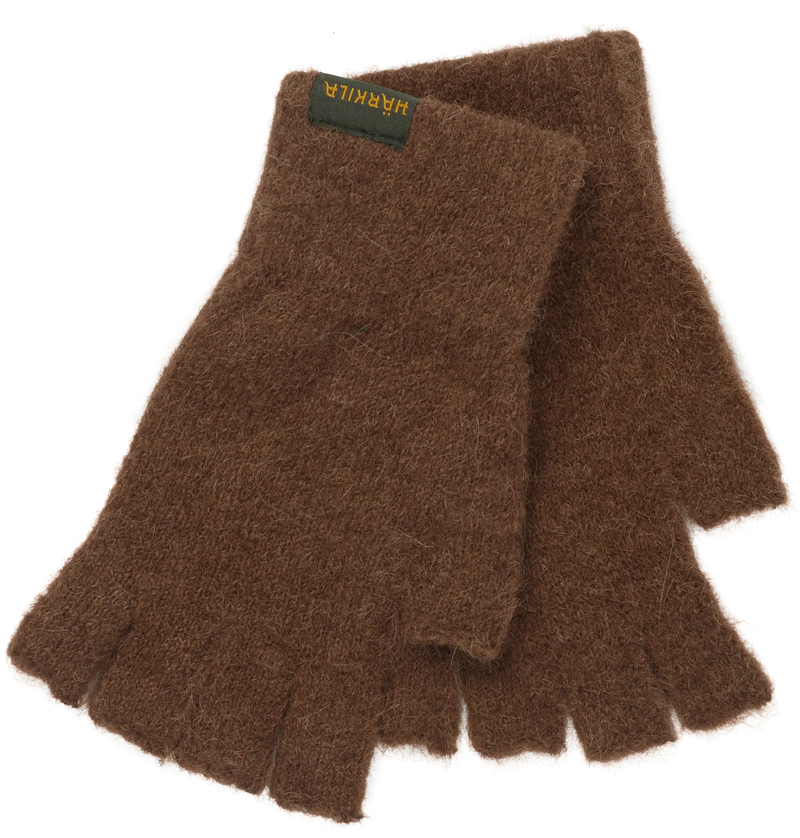 Afbeelding laden in Galerijviewer, Härkila Alpacka Half Finger Gloves, pinecone brown
