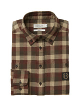 Chevalier Heron Flannel Shirt Women, holly green checked