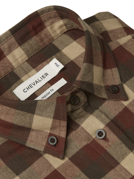 Chevalier Heron Flannel Shirt Women, holly green checked