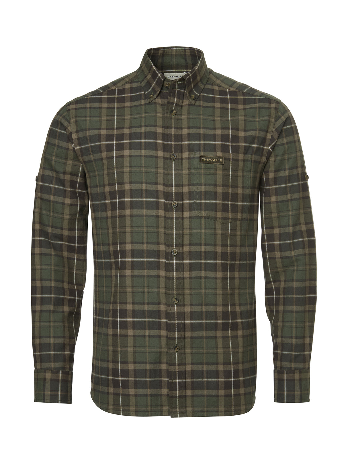 Chevalier Teal Light Flannel Shirt Men, hemlock green checked