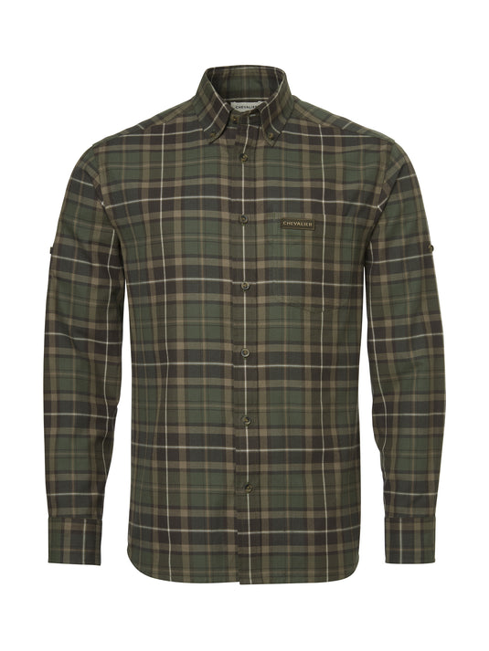 Chevalier Teal Light Flannel Shirt, hemlock green checked