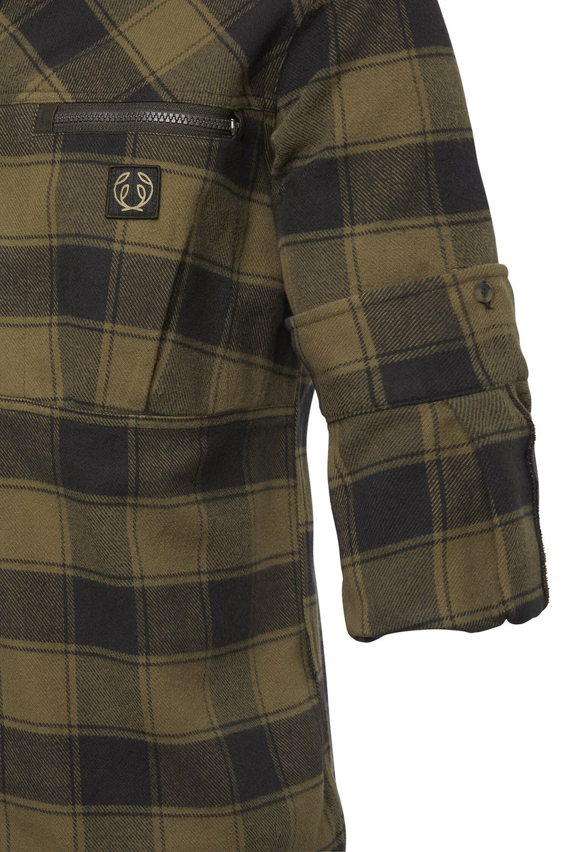 Afbeelding laden in Galerijviewer, Chevalier Raptor Flannel Shirt Men, kodiak brown checked
