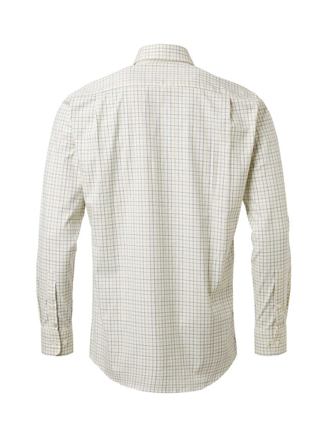 Baron Shooting Fit Stretch Shirt Men - Stormy Blue Tattersall