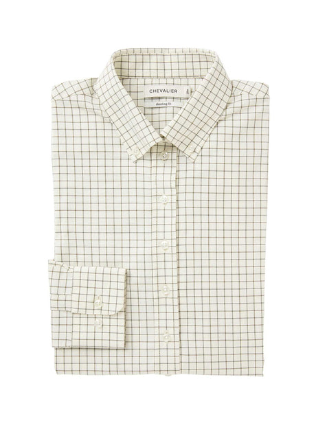 Florence Shooting Fit Stretch Shirt Women - Highland Green Tattersall
