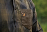 Härkila Akkan L/S Shirt, willow green/shadow brown