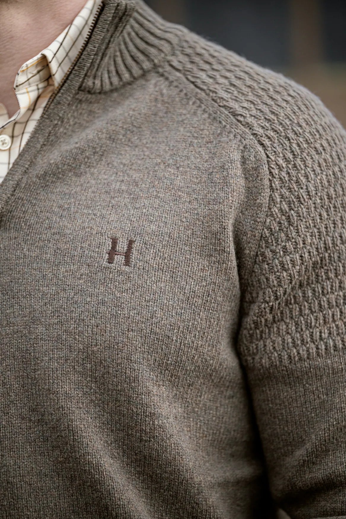 Härkila Vincent Merino Half Zip Pullover, dark sand