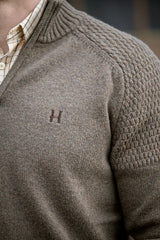 Härkila Vincent Merino Half Zip Pullover, dark sand