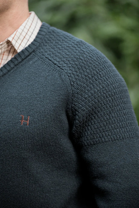 Härkila Vincent Merino V-Neck Pullover, dark navy