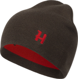 Härkila Aspire Reversible Beanie, shadow brown/red