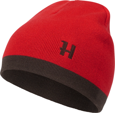 Härkila Aspire Reversible Beanie, shadow brown/red
