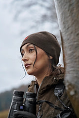 Härkila Aspire Reversible Beanie, shadow brown/red