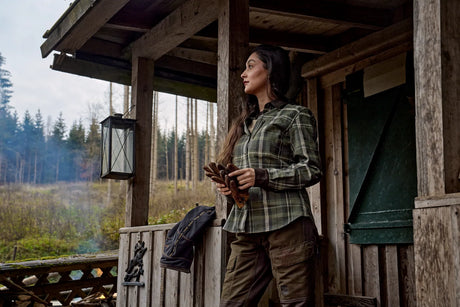 Härkila Pajala L/S Shirt Women, olive check
