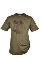 Hubertus T-shirt "Keiler", unisex, olive