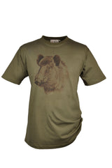 Hubertus T-shirt "Keiler", unisex, olive