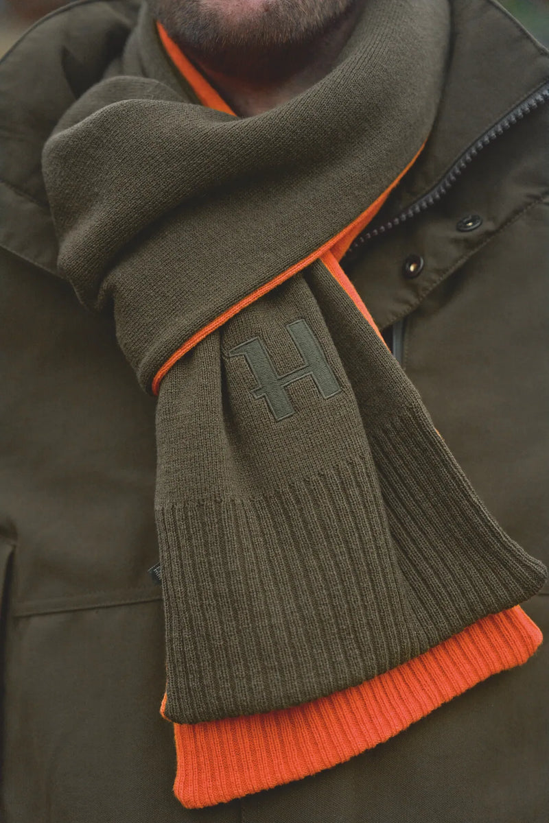 Afbeelding laden in Galerijviewer, Härkila Reversible Scarf Groen / Oranje
