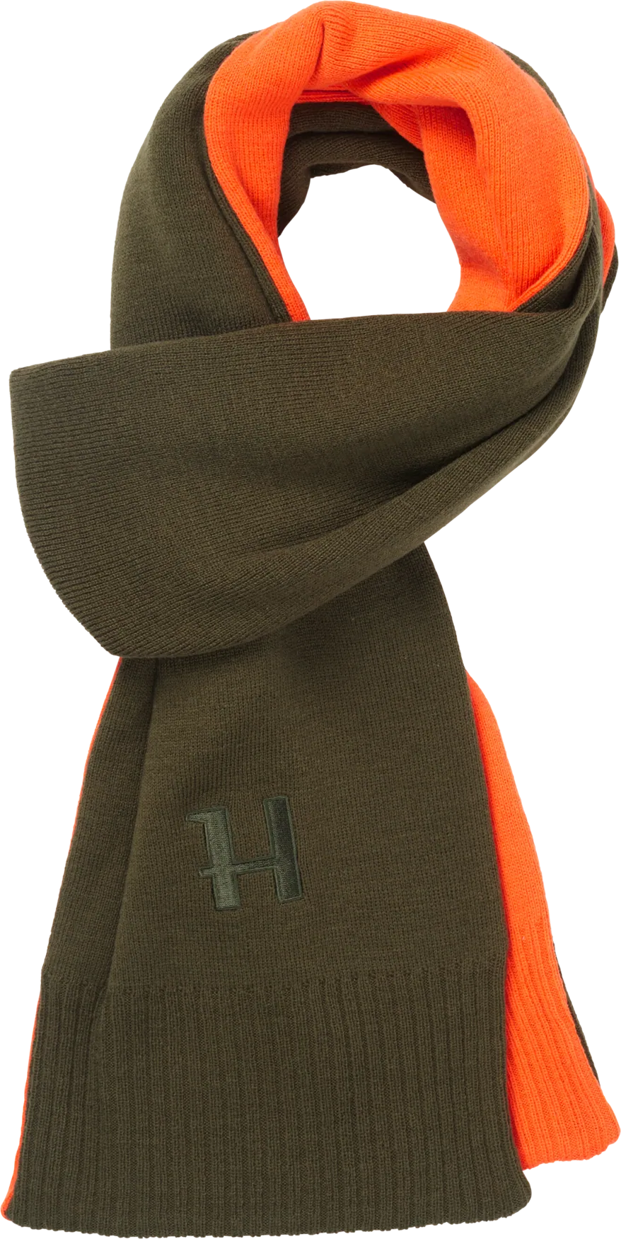 Härkila Reversible Scarf, willow green/orange