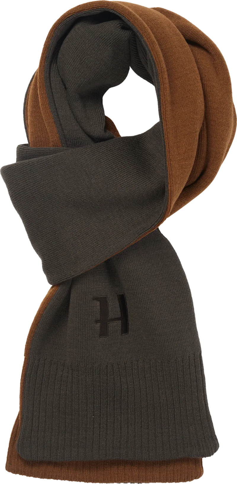 Afbeelding laden in Galerijviewer, Härkila Reversible Scarf, shadow brown/rustique clay
