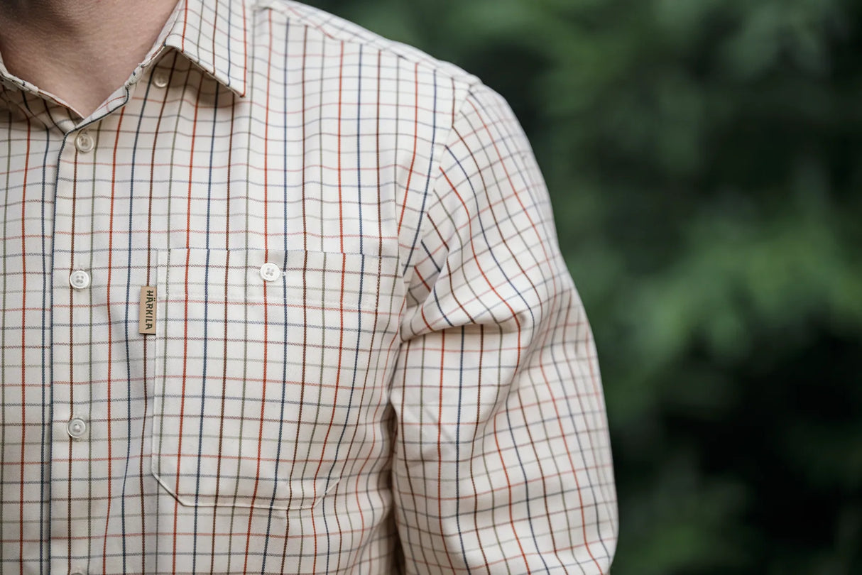 Haywood wool blend L/S shirt Arabian spice check