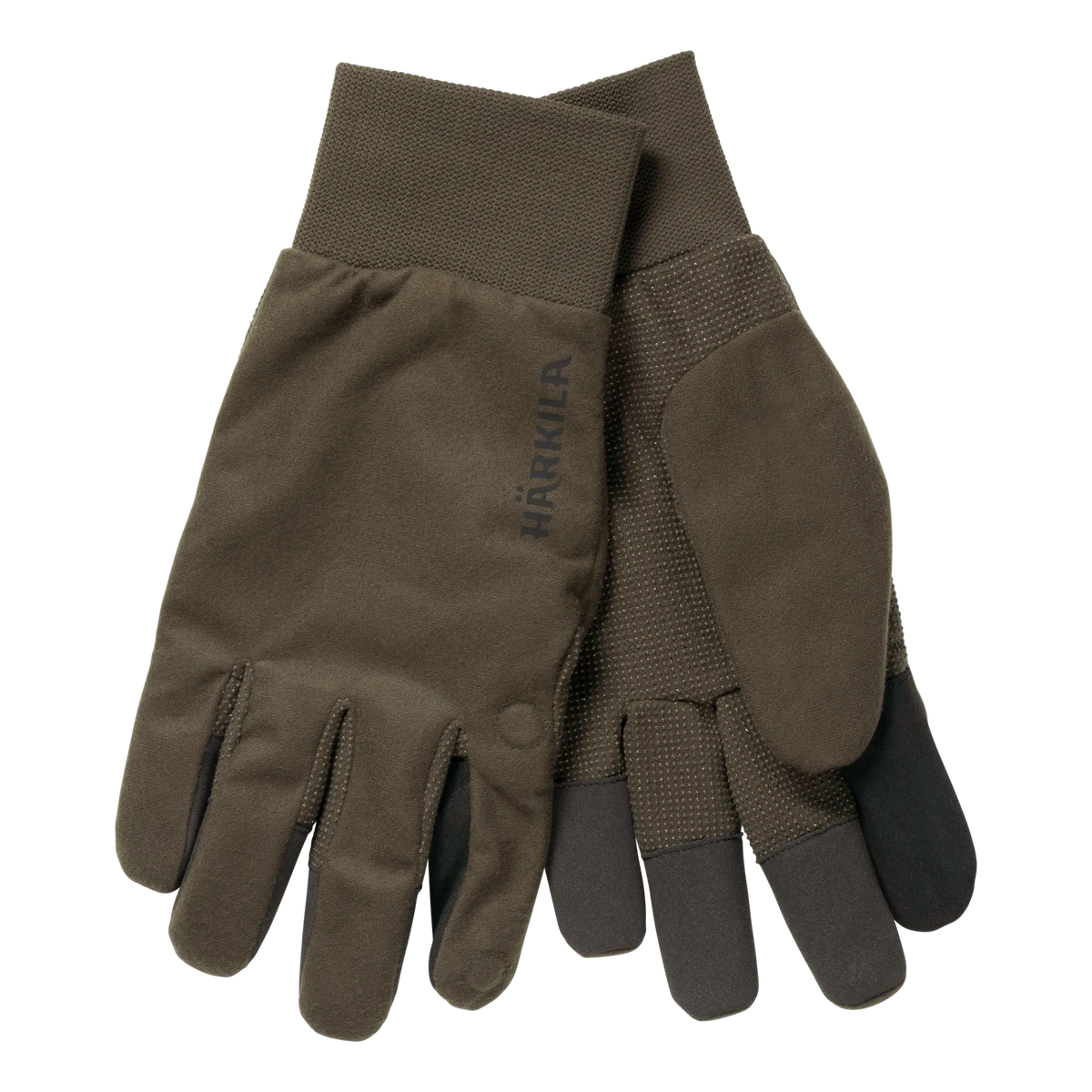 Härkila Garor HWS Gloves with Foldback Finger, hunting green
