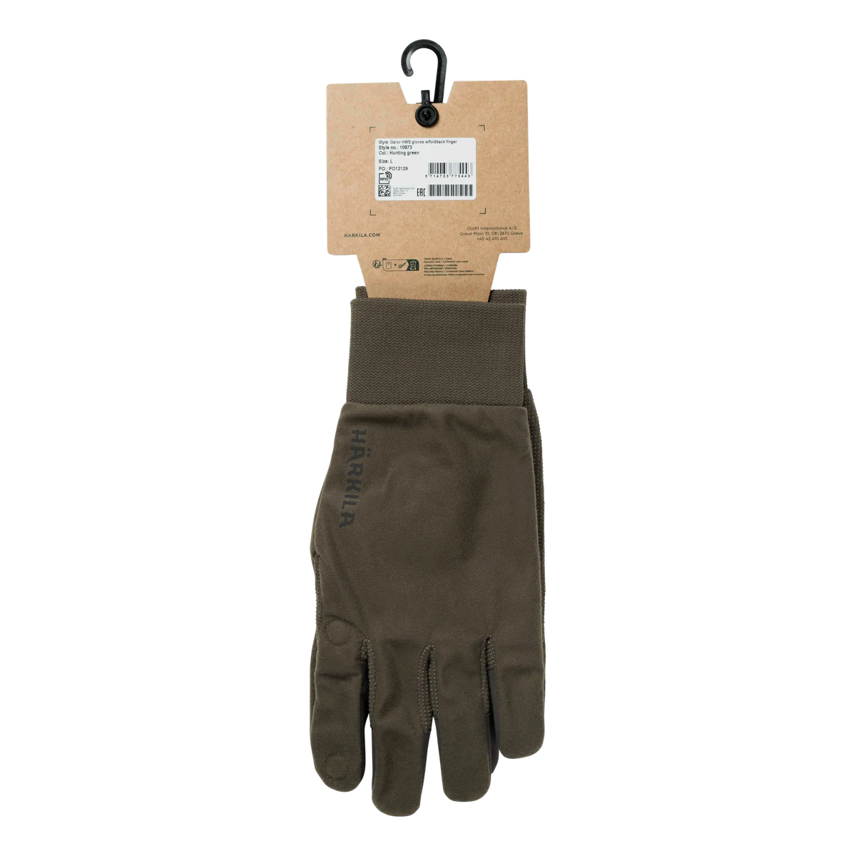 Härkila Garor HWS Gloves with Foldback Finger, hunting green