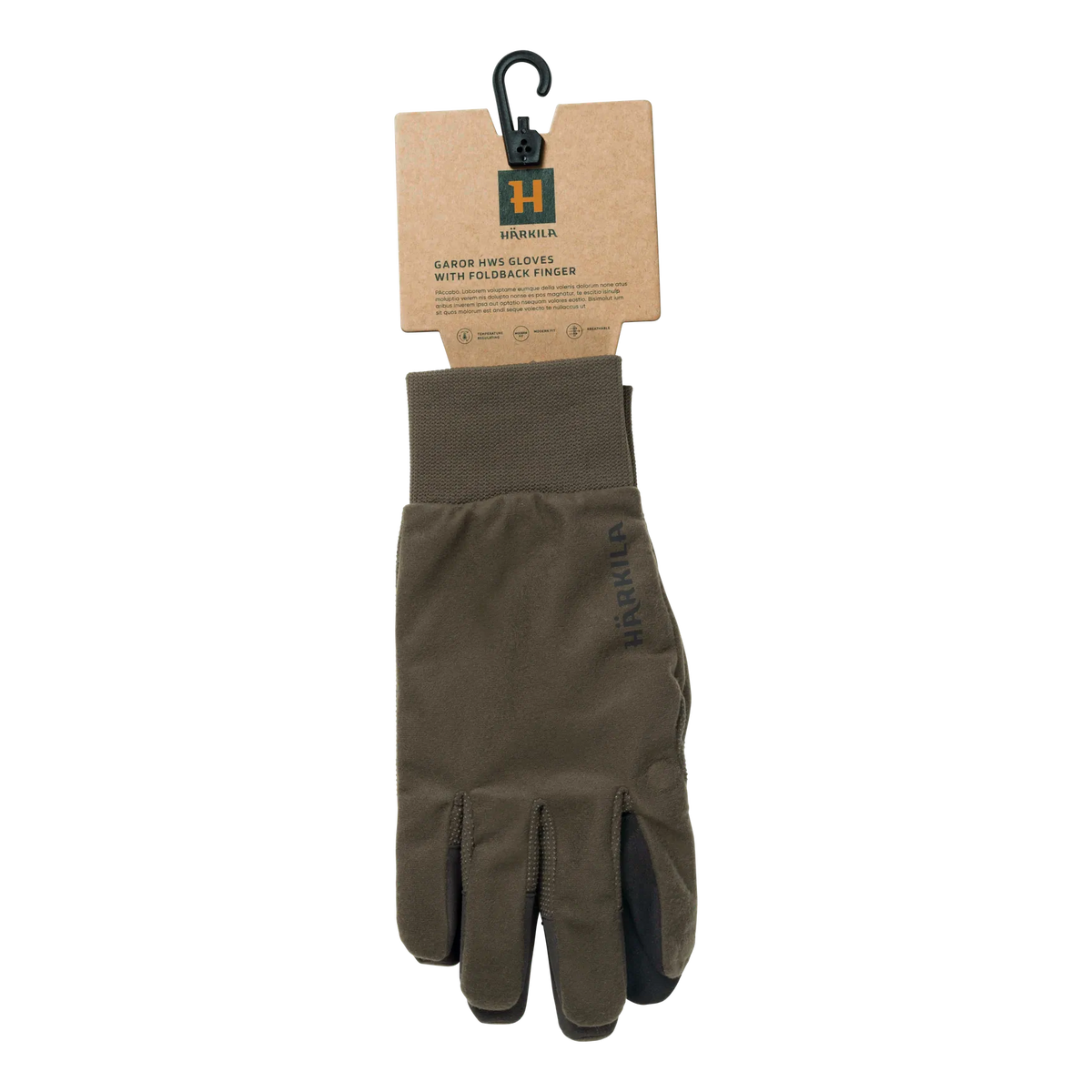 Härkila Garor HWS Gloves with Foldback Finger, hunting green