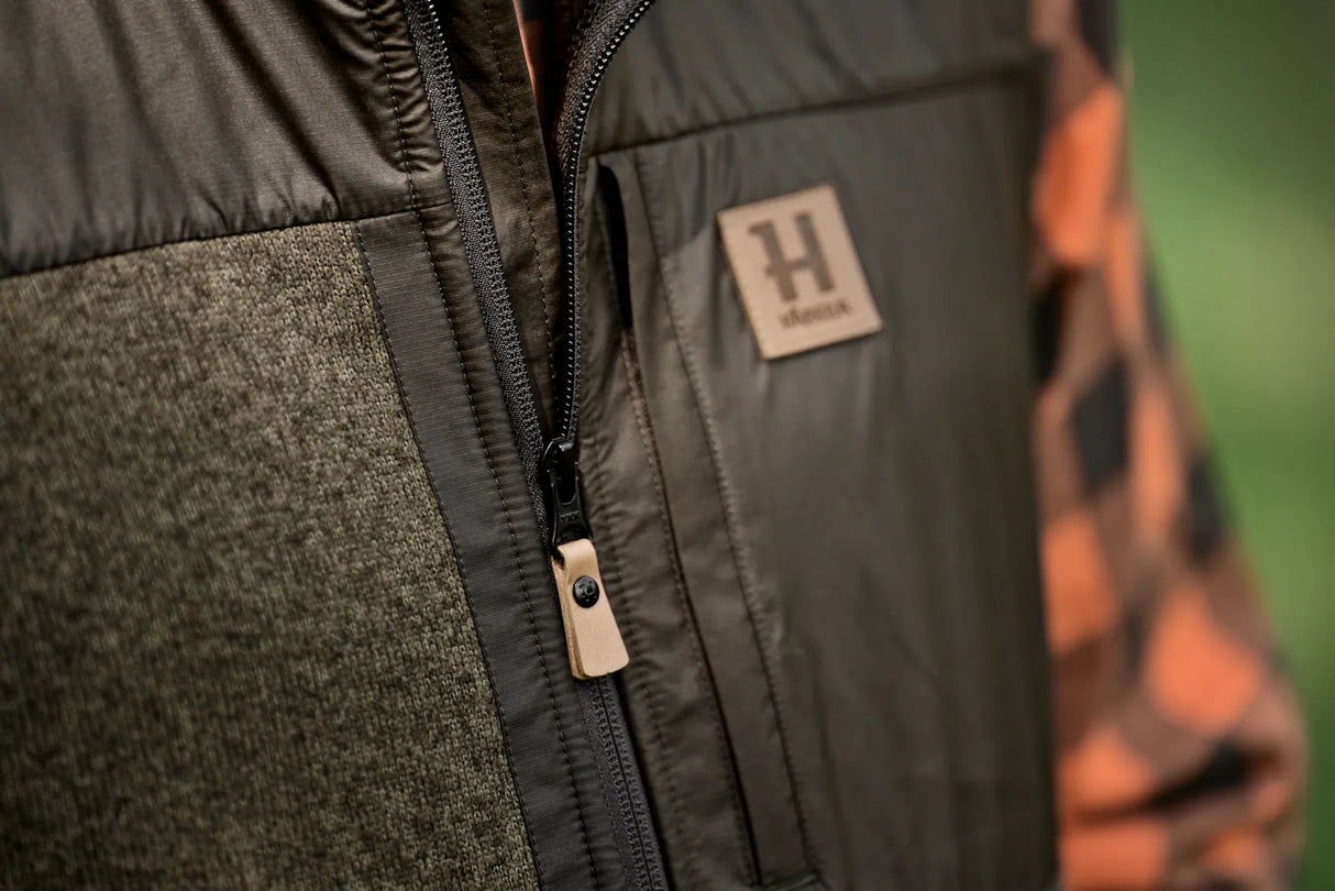 Härkila Kalix Fleece Waistcoat, willow green/shadow brown