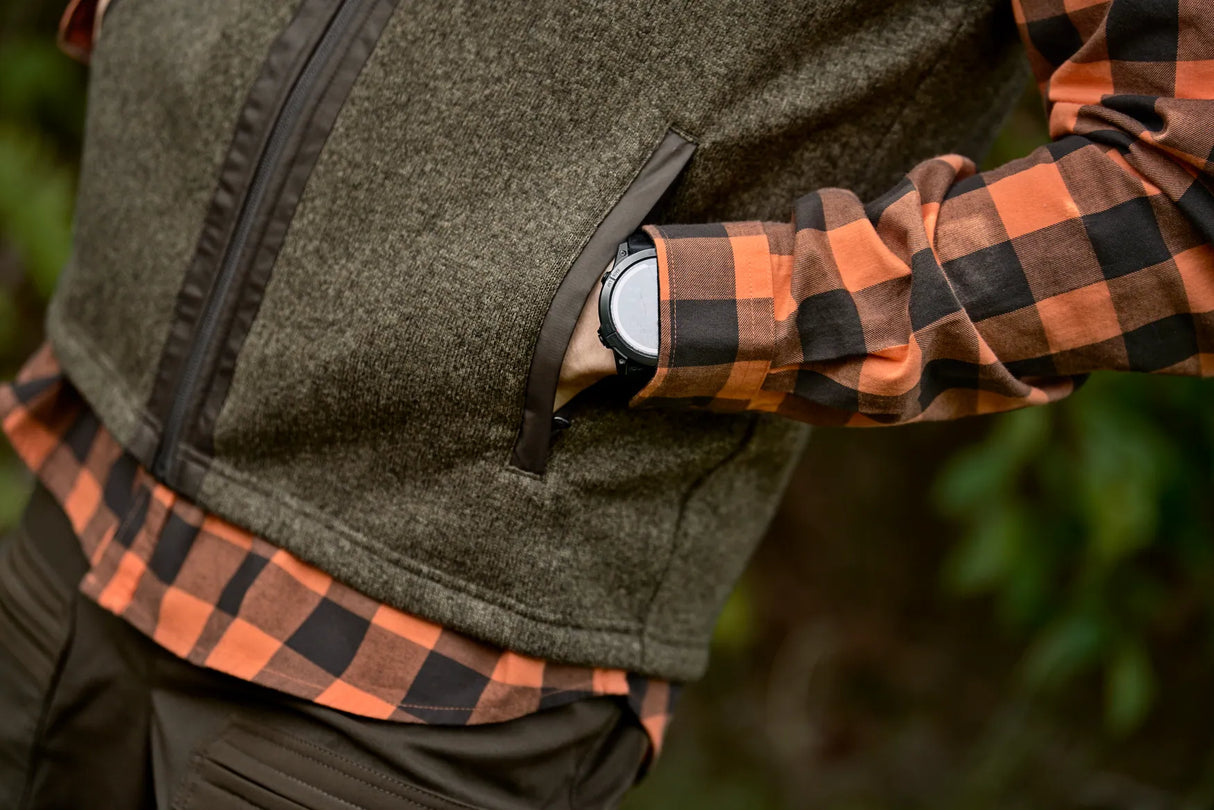 Härkila Kalix Fleece Waistcoat, willow green/shadow brown