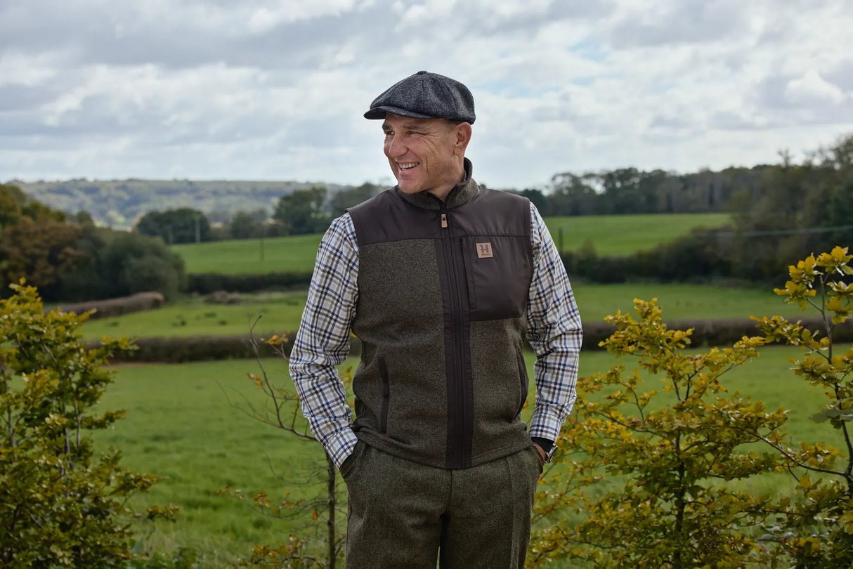 Härkila Kalix Fleece Waistcoat, willow green/shadow brown