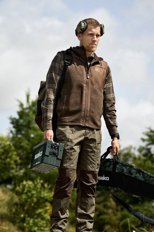 Härkila Kalix Fleece Waistcoat, dark earth