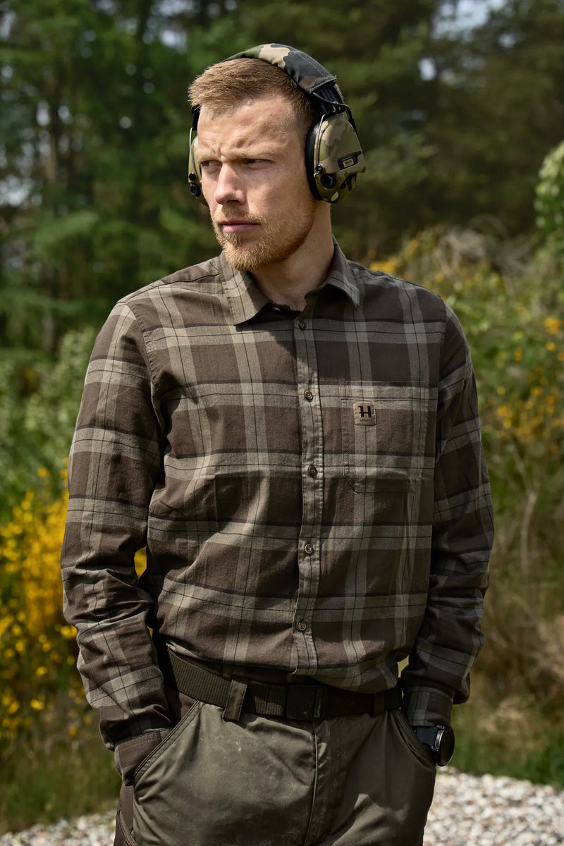 Afbeelding laden in Galerijviewer, Härkila Fjell L/S Shirt, green check

