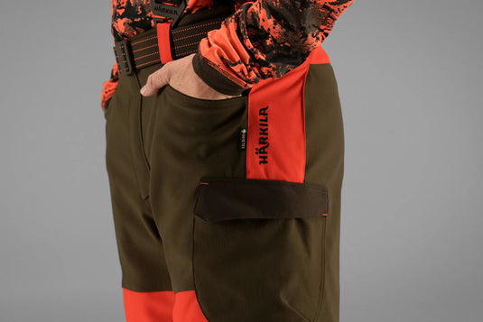 Härkila Wildboar Pro Trousers, wildboar orange/willow green