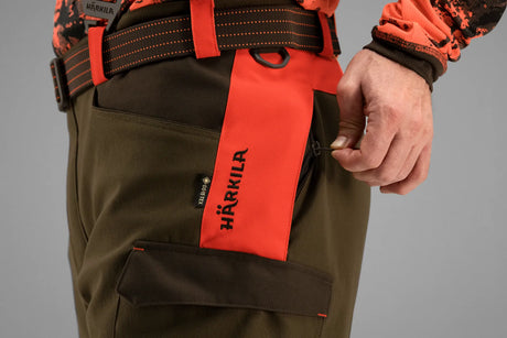 Härkila Wildboar Pro Trousers, wildboar orange/willow green