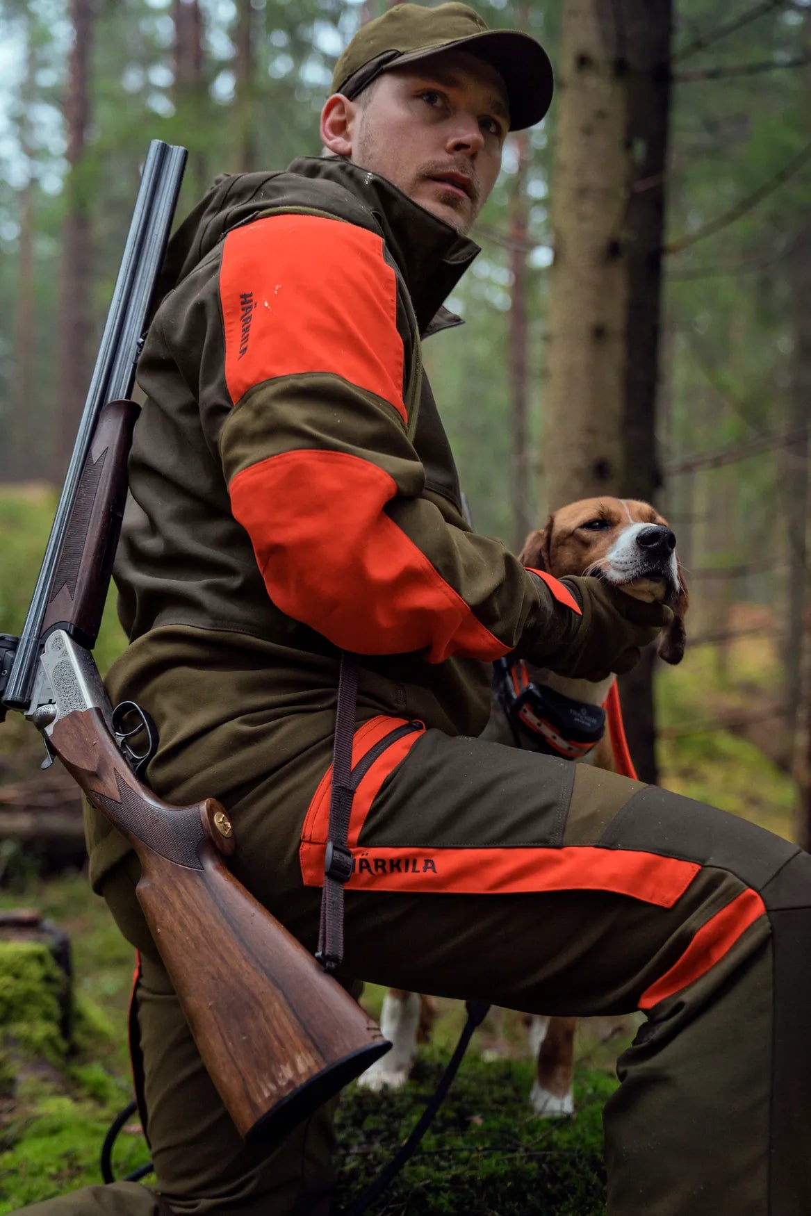 Härkila Pro Hunter Dog keeper GTX trousers, willow green/orange