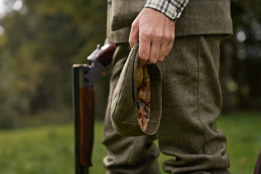 Härkila Kenmore Cl. Flat Cap, forest green/herringbone