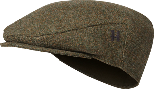 Härkila Kenmore Cl. flat cap, forest green/herringbone