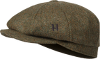 Härkila Kenmore Cl. baker boy cap, forest green/herringbone