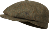 Härkila Kenmore Cl. baker boy cap, forest green/herringbone