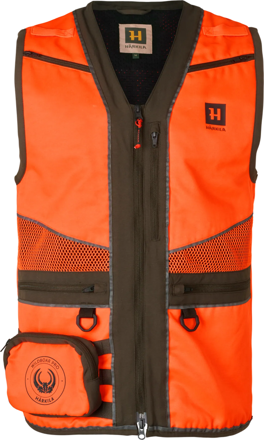 Härkila Wildboar Pro Blaze Waistcoat, orange blaze/brown