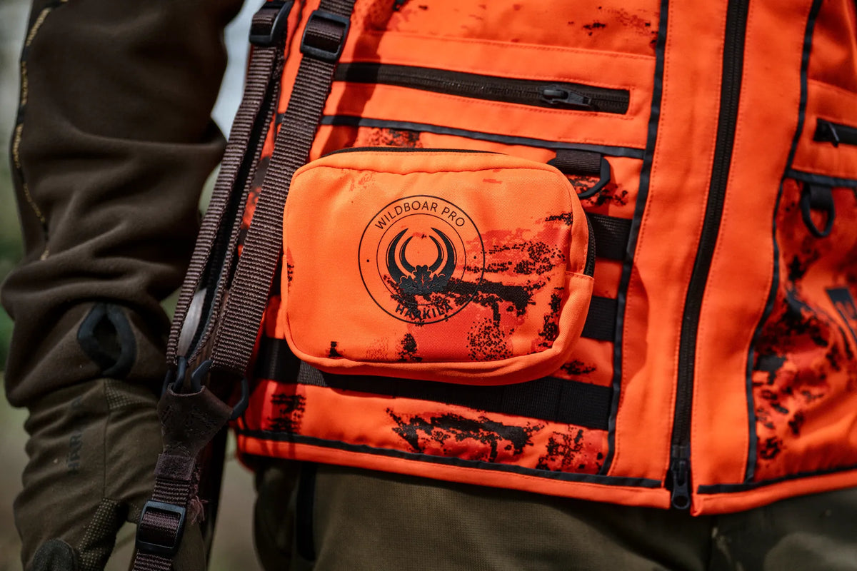 Härkila Wildboar Pro Blaze Camo Waistcoat, AXIS MSP CE Orange