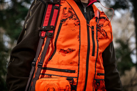 Härkila Wildboar Pro Blaze Camo Waistcoat, AXIS MSP CE Orange