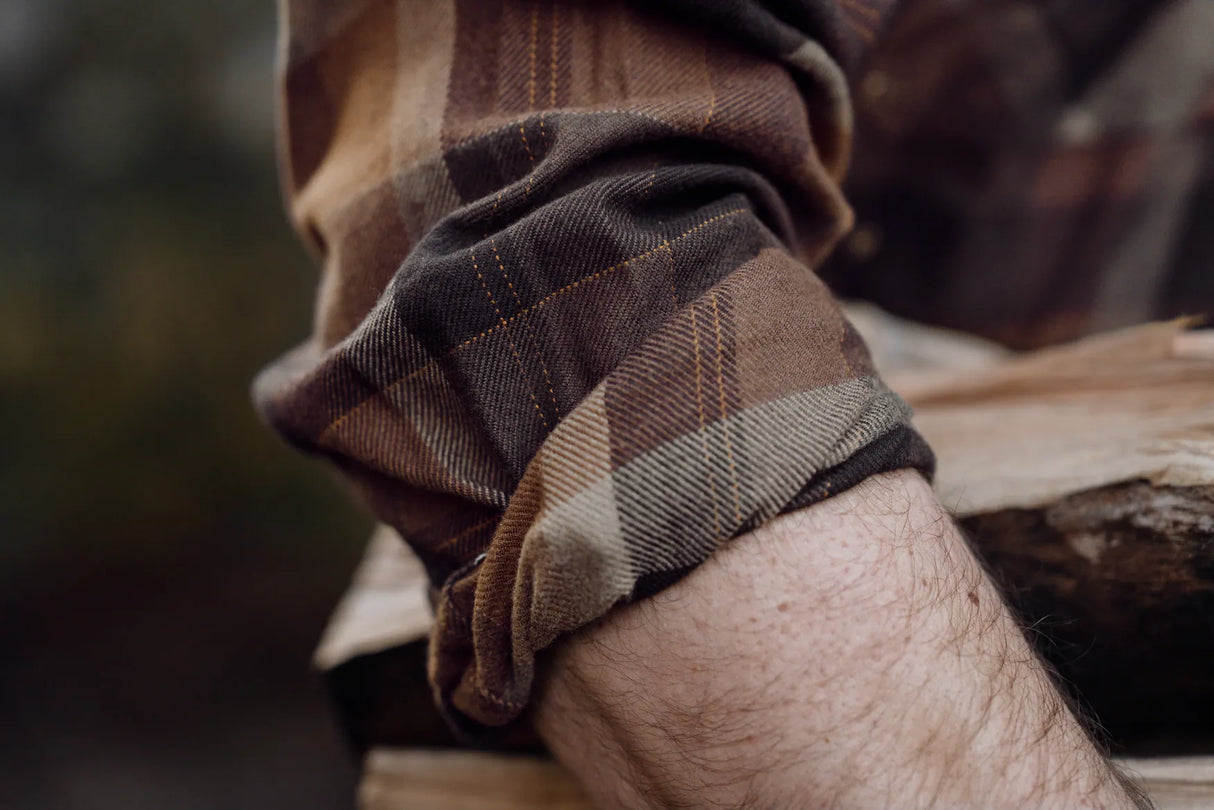 Asmund L/S shirt Rust brown check
